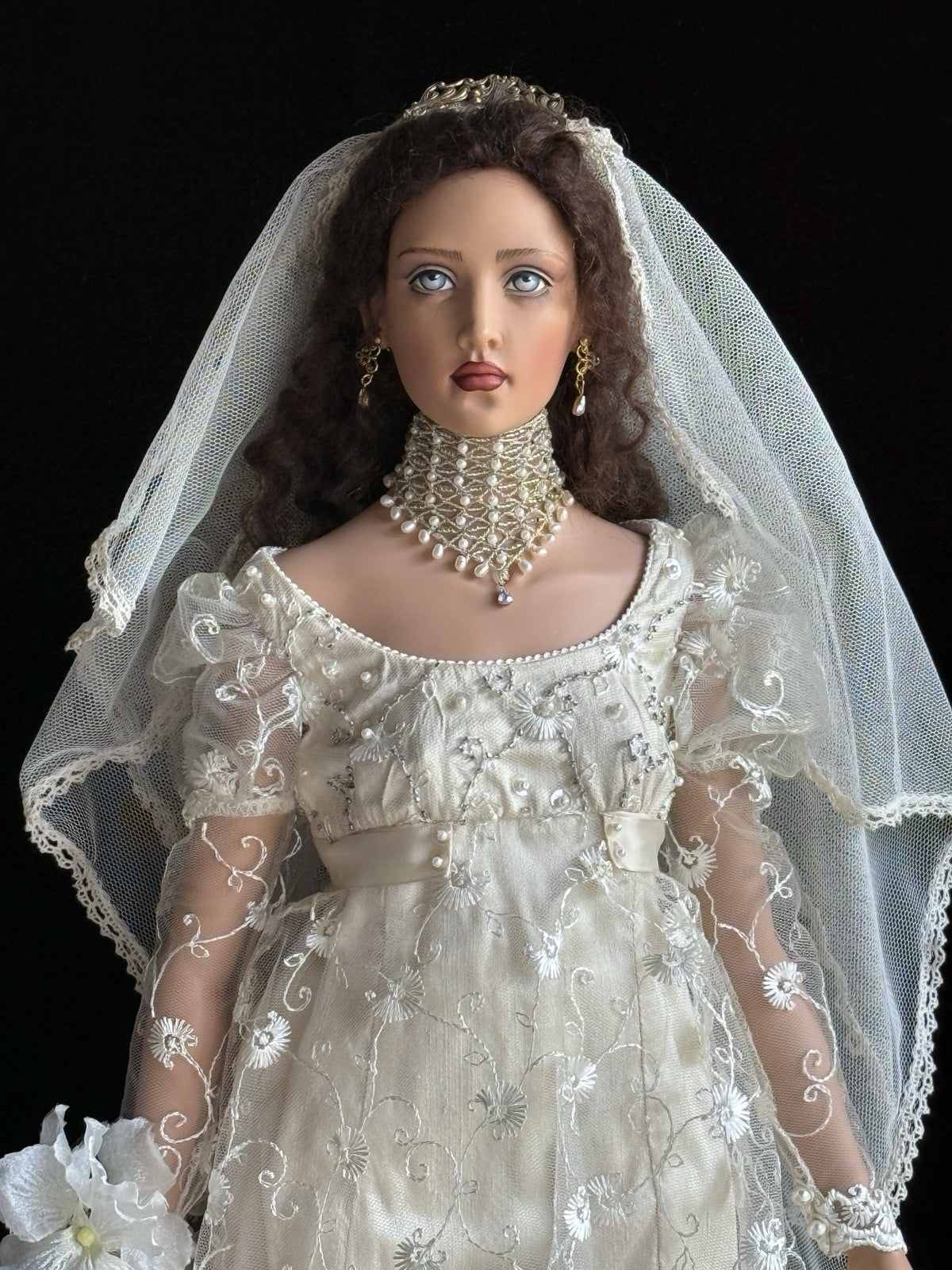 Rare Large 28” Collectible Kish Isabelle Rose Bride Vinyl Doll New in Box LE 25