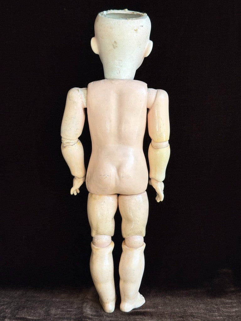 Antique German 16” Gebruder Heubach 10532 Bisque Head Character Doll