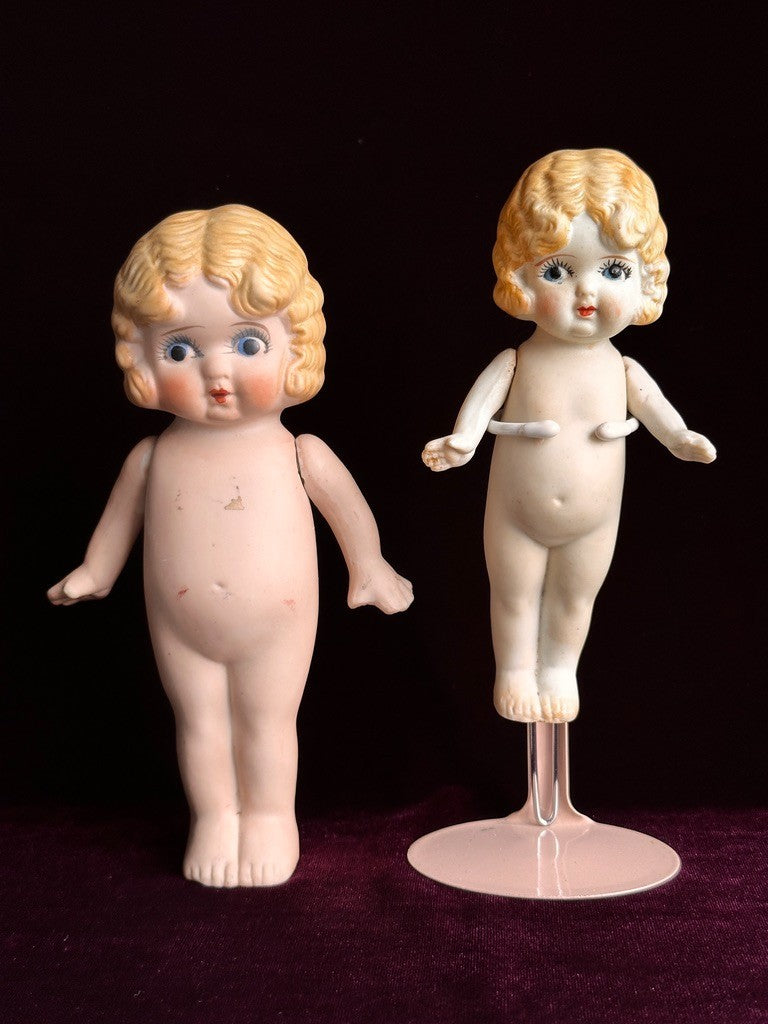 Lot of 5 Antique All Bisque Frozen Charlotte Dolls Made in Japan