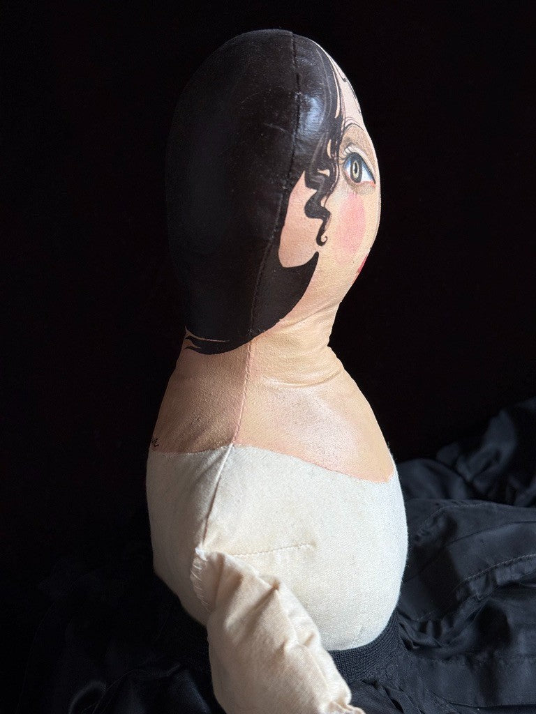 Handmade Artist 25.5" Oil Painted Cloth Folk Art Doll
