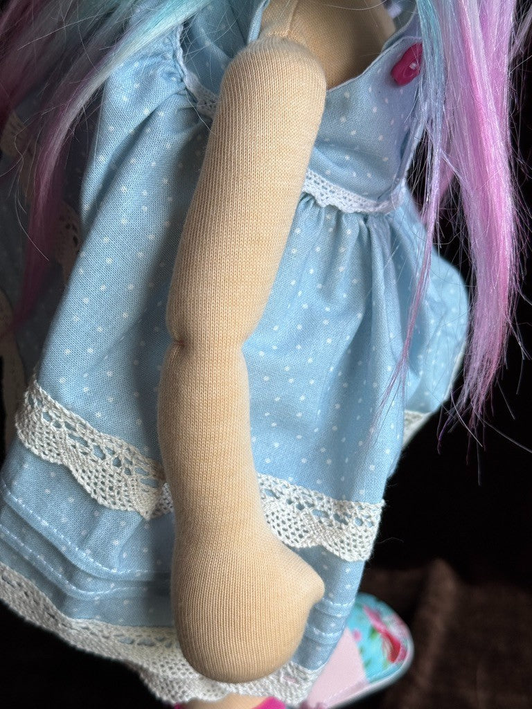 OOAK 19” Waldorf Style Cloth Handmade Doll