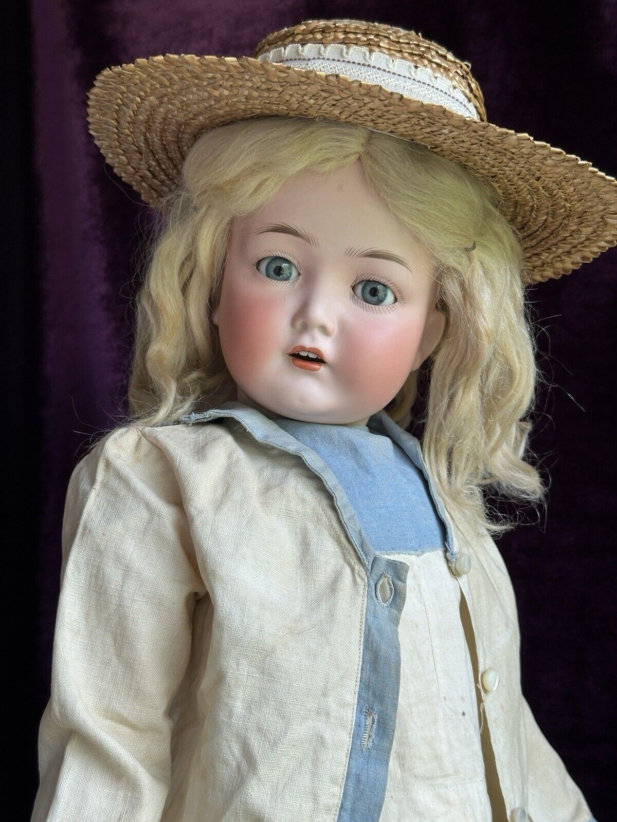 Antique German 25” Cuno Otto Dressel Mein Liebling Mold Bisque Head Doll