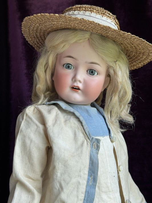 Antique German 25” Cuno Otto Dressel Mein Liebling Mold Bisque Head Doll