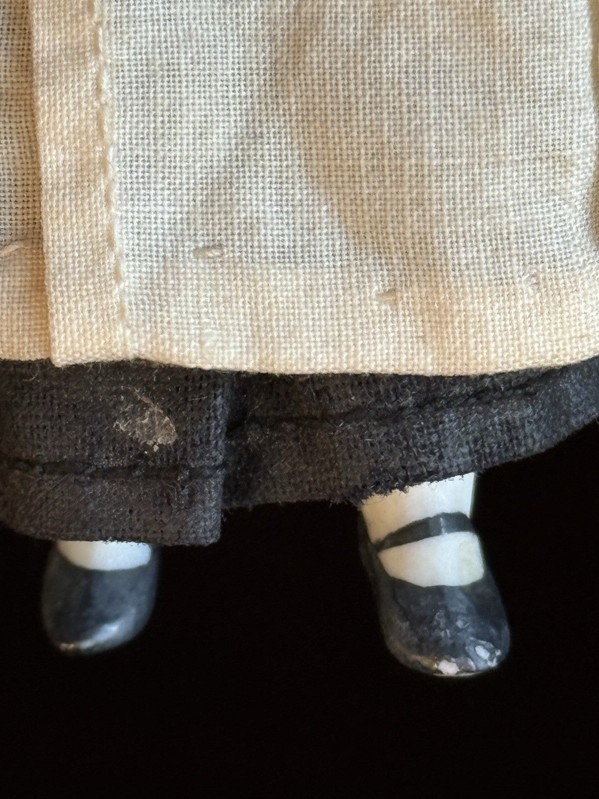 Antique German 3.825” Hertwig Miniature All Bisque Dollhouse Doll
