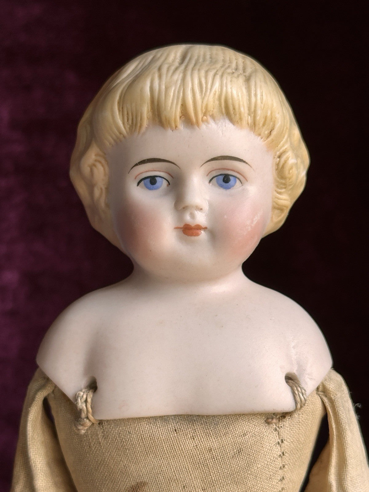 Antique German 10.75” Alt, Beck & Gottschalck Highland Mary Bisque Parian Doll