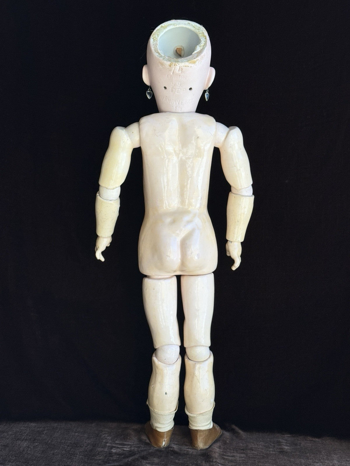 Large Antique German 28” Heinrich  Handwerck 99 DEP Bisque Head Doll