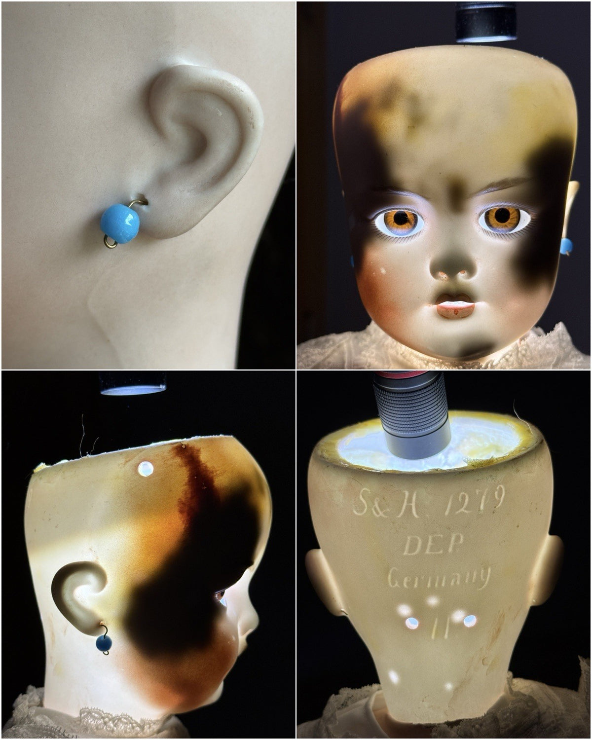 Rare Antique German 22” Simon Halbig Dep 1279 Bisque Head Doll