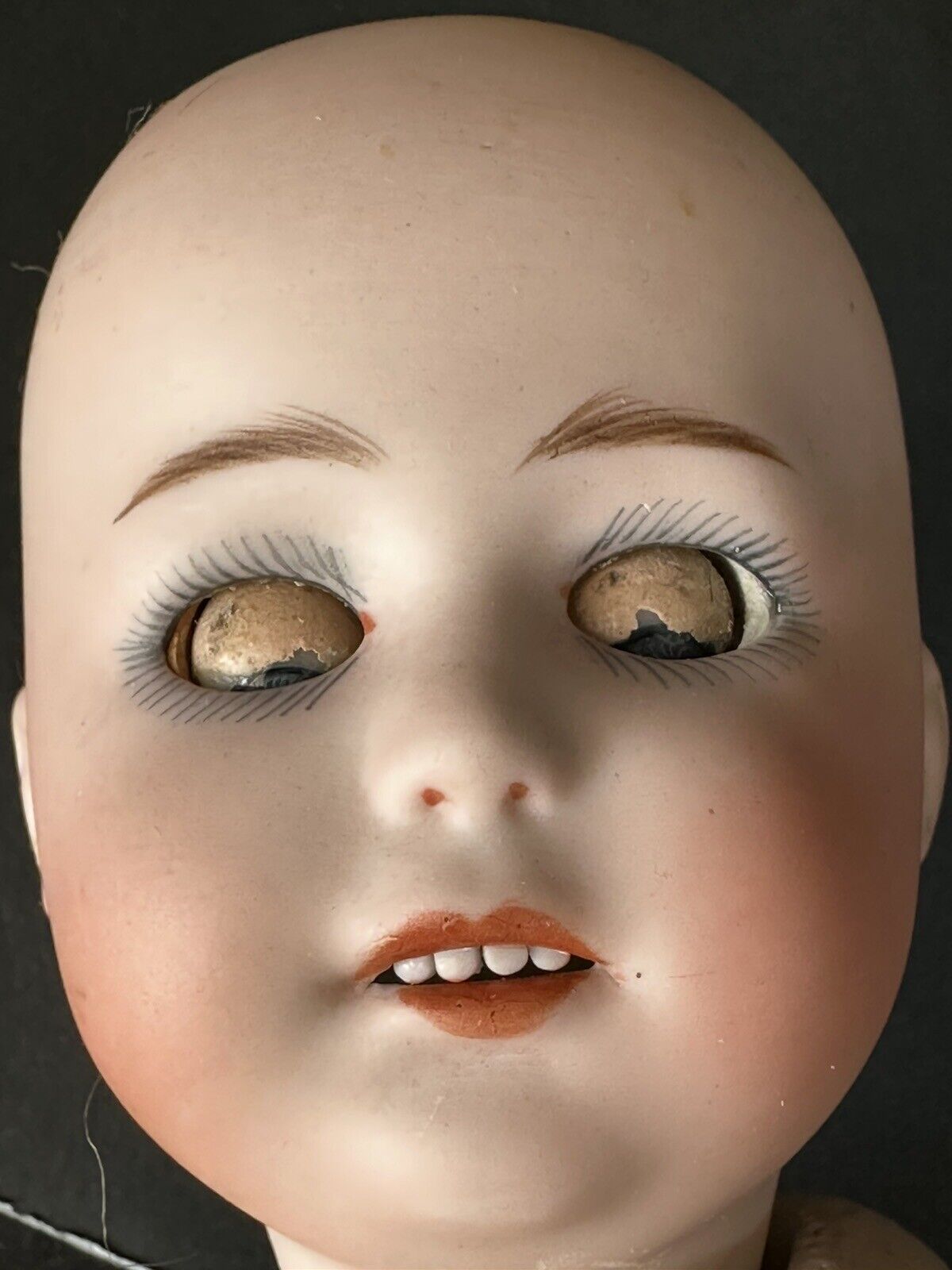 Rare Antique German Heubach Gebrüder Mold 10532 Bisque Head Character 9” Doll