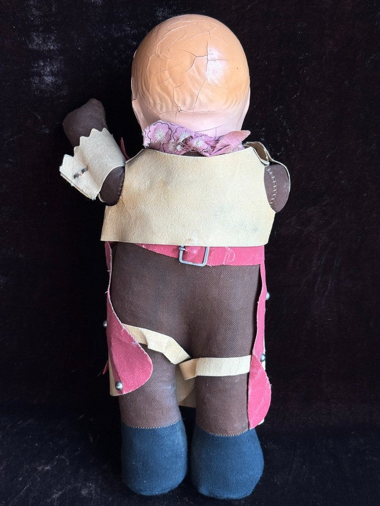 Vintage American 13" Composition Cowboy Character Doll