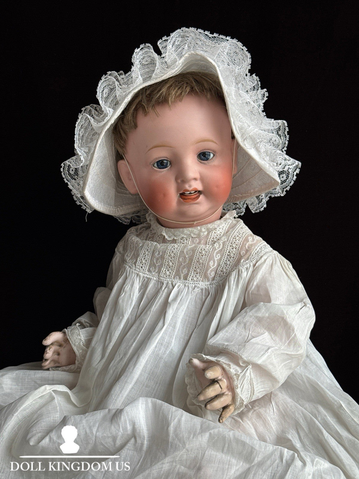 Antique Japanese 21” Morimura Brothers Bisque Head Baby Doll