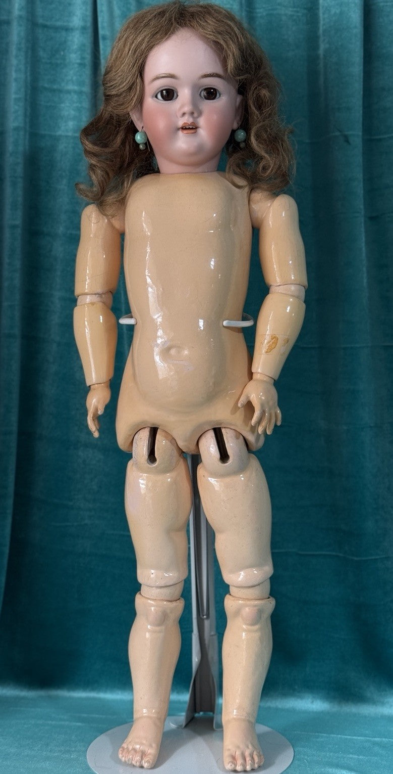 Large Antique German 28” Heinrich  Handwerck 99 DEP 14 Bisque Head Doll