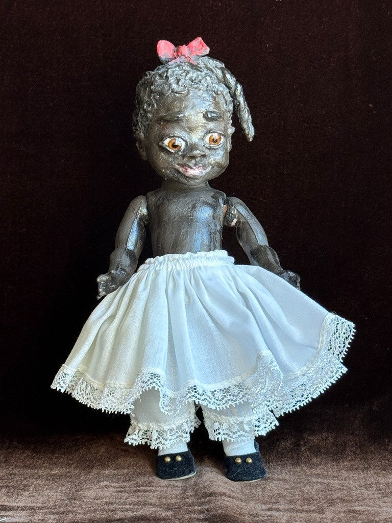 OOAK Artist Mixed Media African American Red Riding Hood Leo Moss Inspired Doll