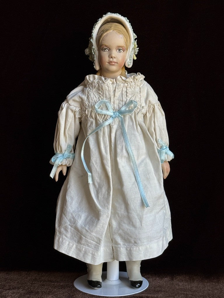 OOAK Collectible 10.75" Kathy Redmond Porcelain Cloth Girl Doll