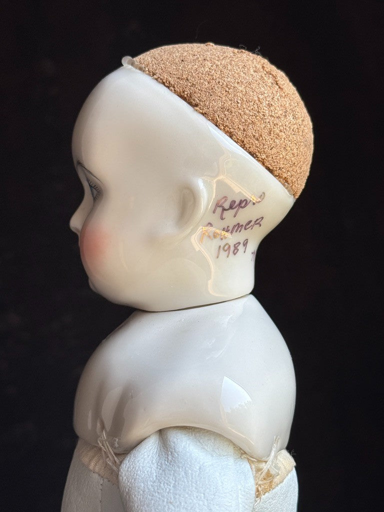 Vintage 18” Reproduction of Antique French Rohmer Glazed Porcelain Fashion Doll