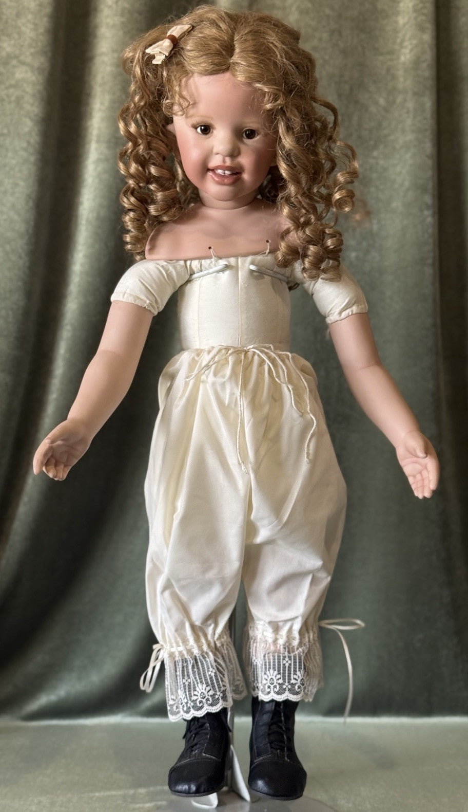 Artist Reproduction Of Porcelain 28” Doll “Becky Thatcher” by Donna Rubert Mold