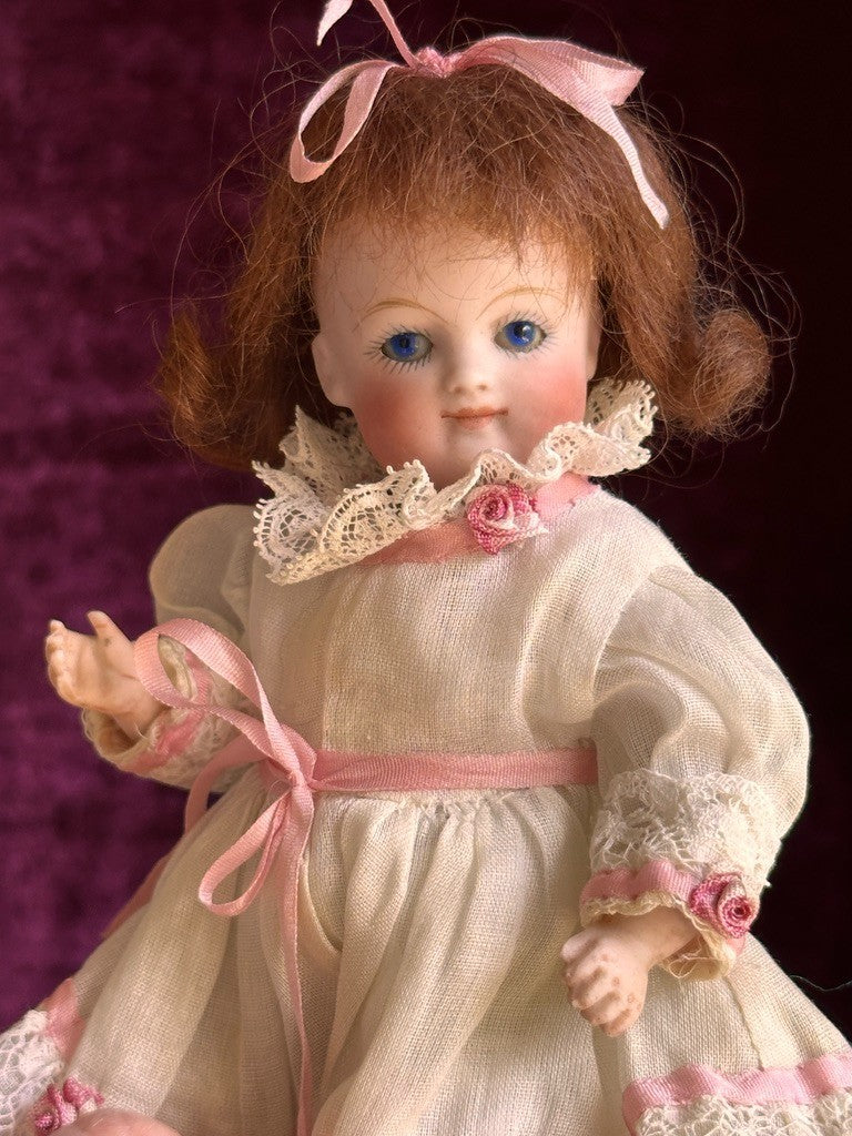 Rare Antique German Kestner 6" Barefoot All-Bisque Miniature Close Mouth Doll