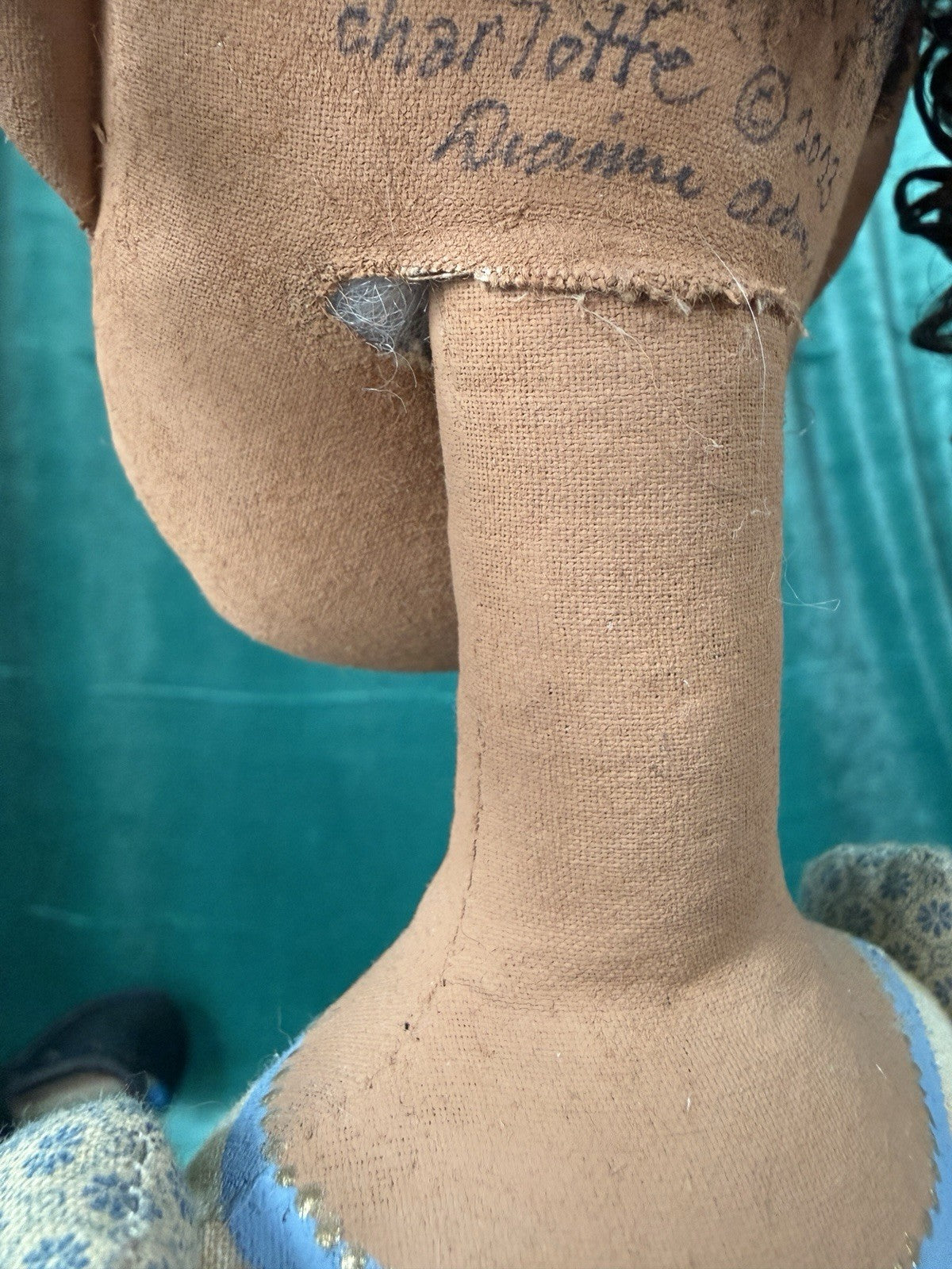 OOAK Artist Handmade Cloth Poseable 24” Doll “Charlotte” by Dianne Adam
