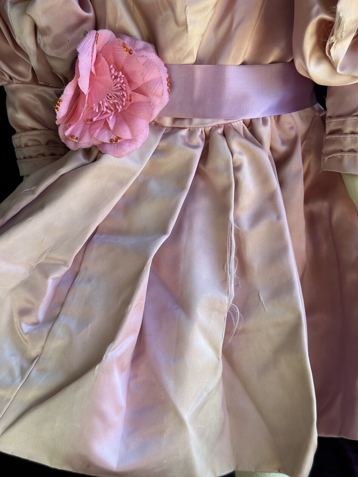 Large Vintage 31” Porcelain Reproduction of Antique French Fashion Doll