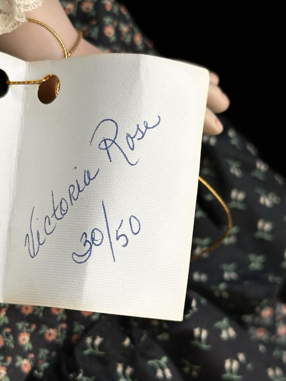 Collectible Porcelain 23” Linda Mason Originals Victoria Rose Doll LE 50