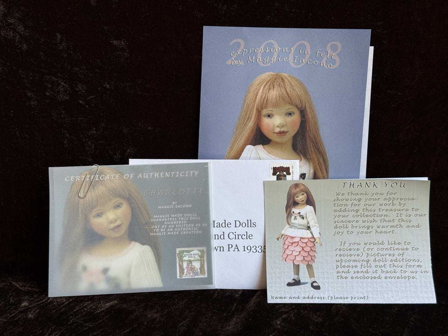 Collectible Maggie Iacono 16” Charlotte Doll LE 60 New In Box