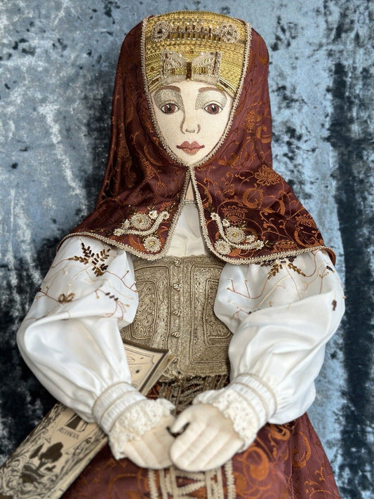 Large 30” Russian Cloth Vasilisa Doll by Artist Alexandra Kukinova with Tag