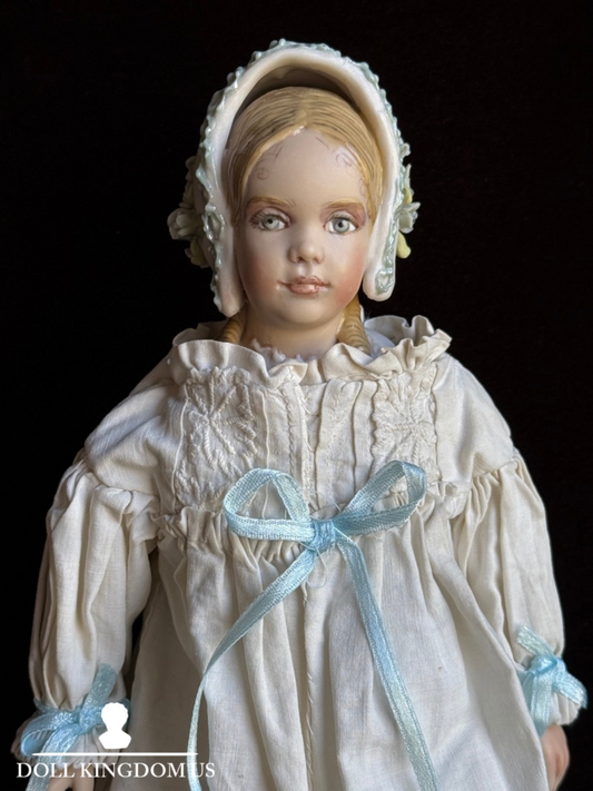 OOAK Collectible 10.75" Kathy Redmond Porcelain Cloth Girl Doll