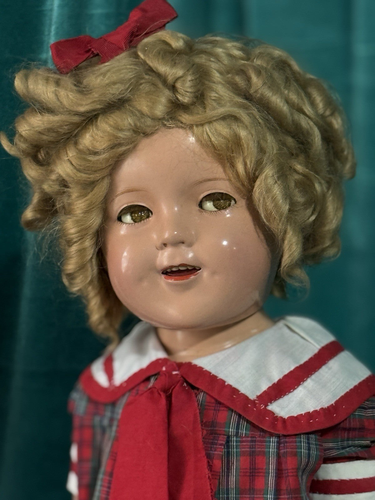 Antique 1930’s Composition 25” Shirley Temple Doll by Ideal Company Flirty Eyes