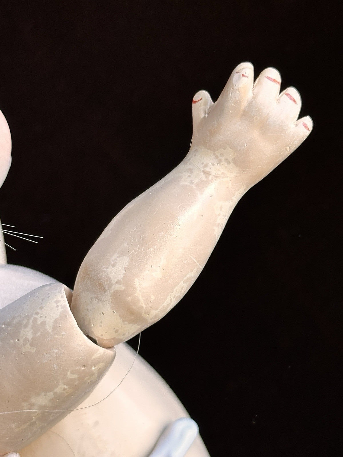 Vintage 12.5” Porcelain Comp Reproduction of Antique French Andre Thuillier Doll