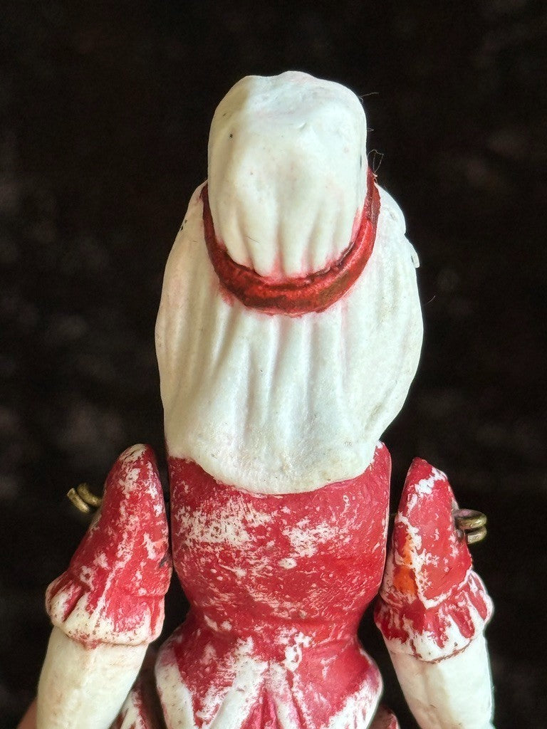 Antique German Miniature All Bisque Punch and Judy Dollhouse Character Doll