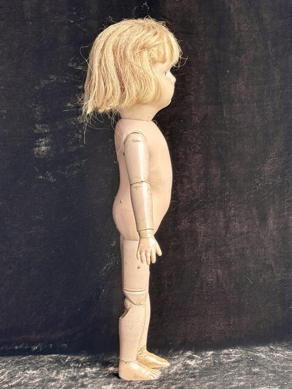 Antique American 17” Schoenhut Wooden Jointed Miss Dolly Doll