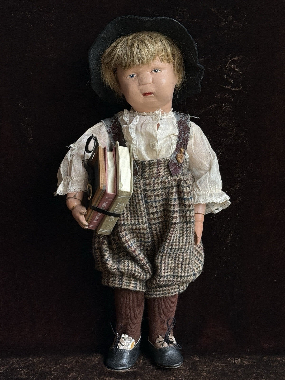 Antique American 15” Schoenhut Wooden Boy Doll