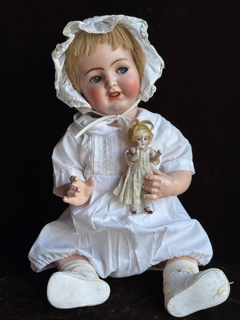 Large 24” Antique German Kammer & Reinhardt Simon Halbig 126 Flirty Eyes Doll
