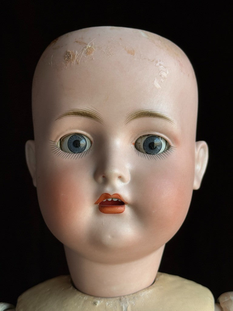 Antique German 26" Bruno Schmidt Bisque Head Doll