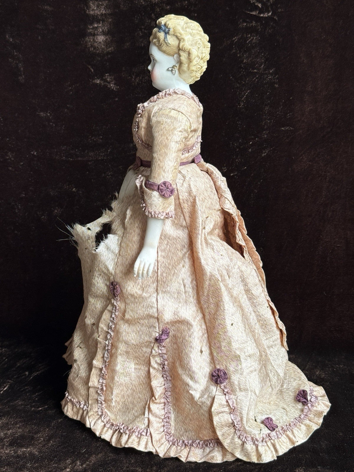 Antique German ABG (?) 11.5” Bisque Head Parian Fashion Doll