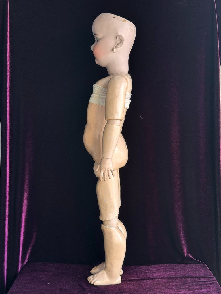 Huge Antique German 36" Franz Schmidt 85 Bisque Head Doll