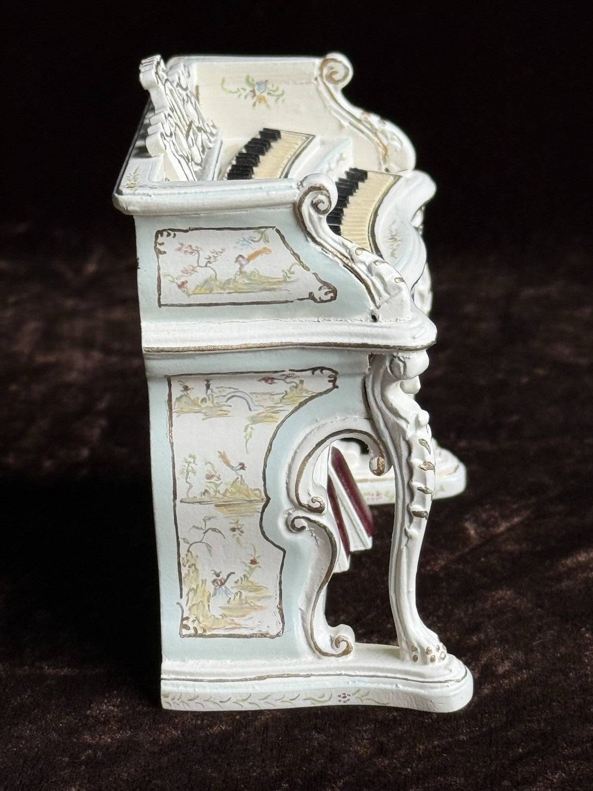 Bespaq Dollhouse Fine Miniatures Dollhouse Piano Organ & Bench 1:12 Scale Lot