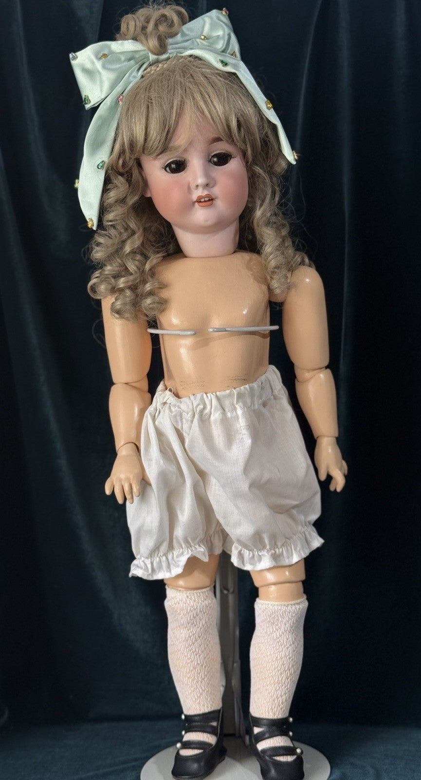 Antique German Schoenau & Hoffmeister 1906 Bisque Head Composition Body 28” Doll