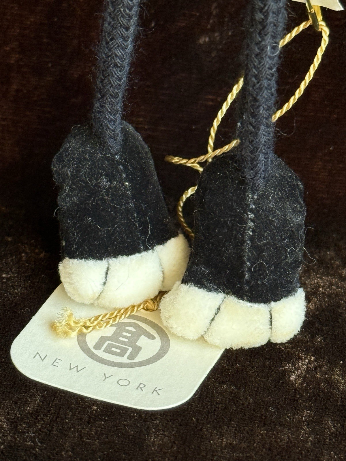 Rare Vintage Takashimaya New York Black Cat Plush Stuffed Animal Toy w Box Tag