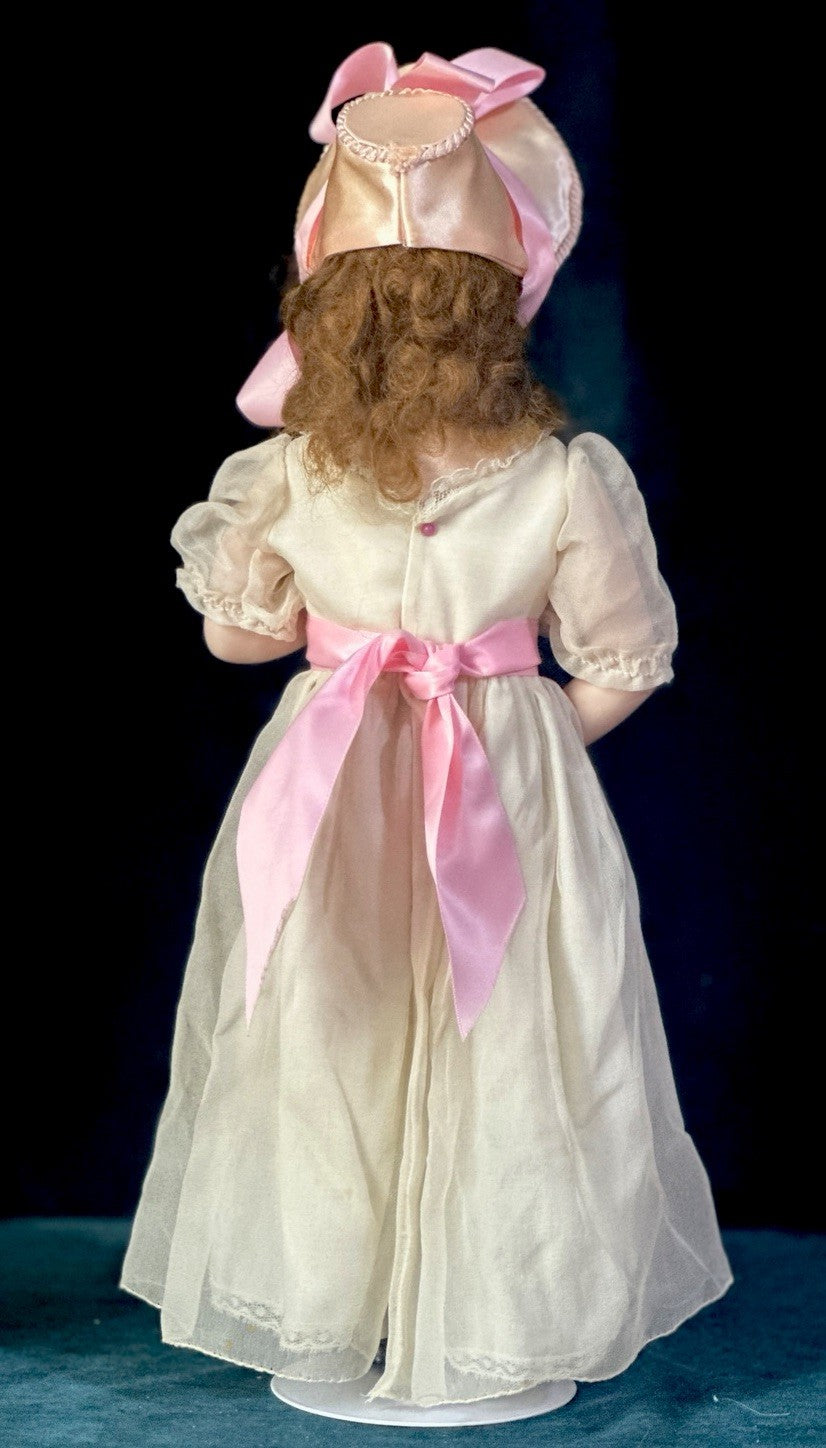 Vintage 1984 Linda Cheek Porcelain Pinkie 14” Doll Original Outfit