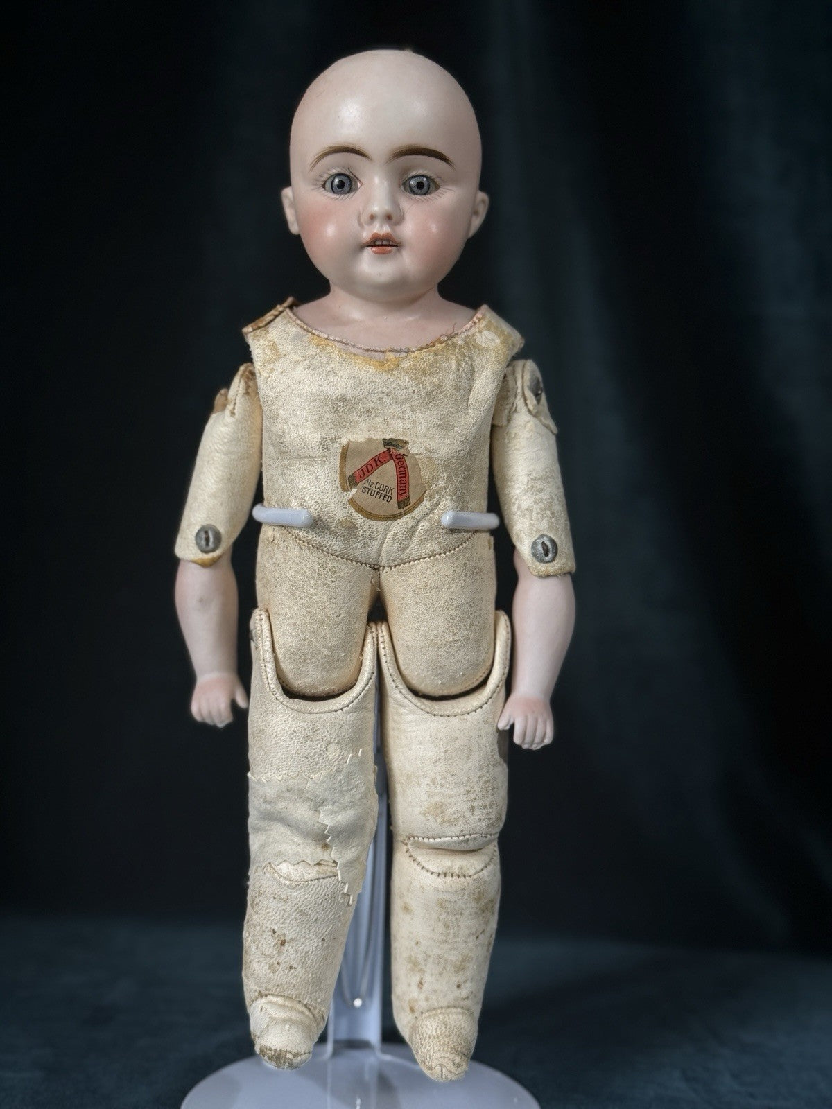 Antique German 12” Early Kestner Mold 143 Type Square Teeth Bisque Head Doll