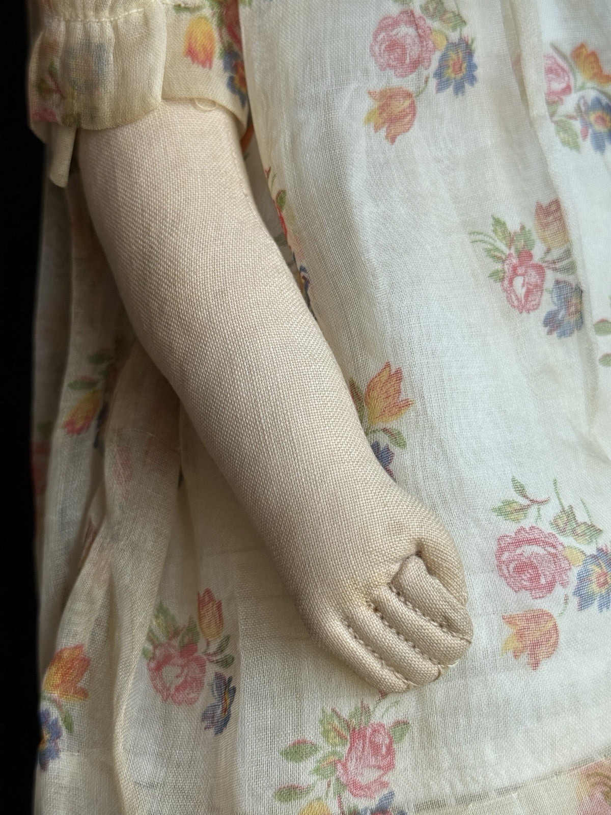 Vintage French 19” Raynal Cloth Character Doll