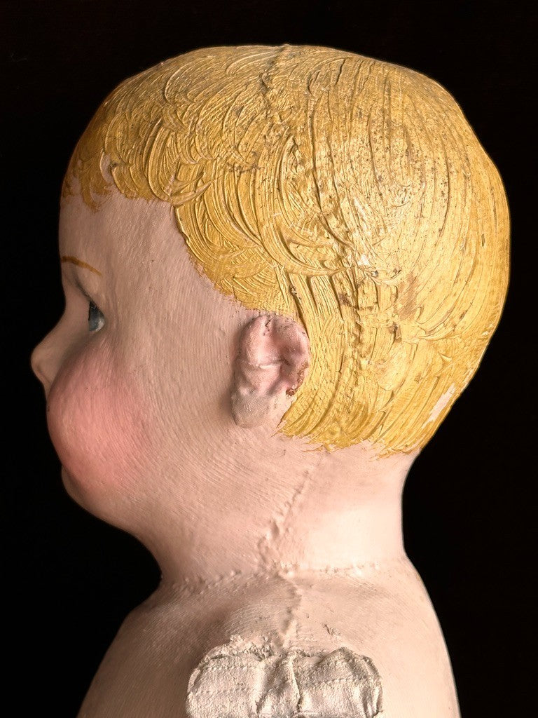 Antique American Martha Chase 20" Oil Painted Cloth Hospital Baby Doll Stumped