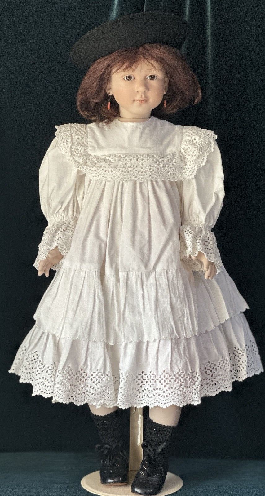 OOAK Collectible Artist 28” Porcelain Doll “Natalie” by Ruth Treffeisen
