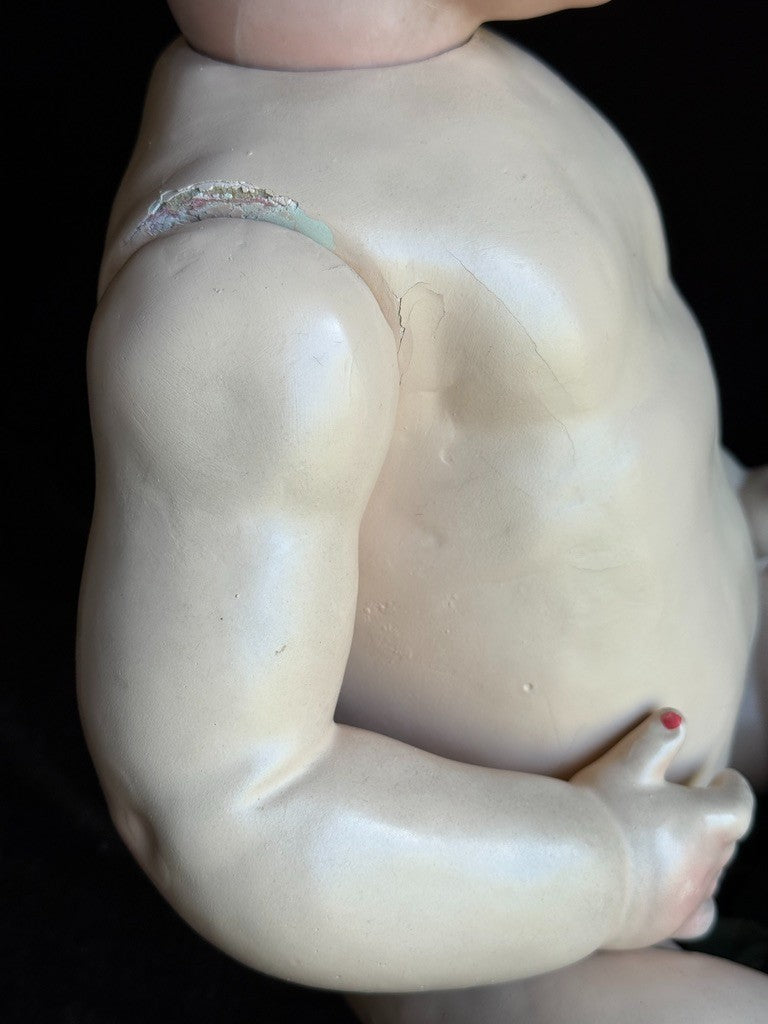 Antique German 21" Franz Schmidt 1295 Bisque Head Baby Doll Flirty Eyes