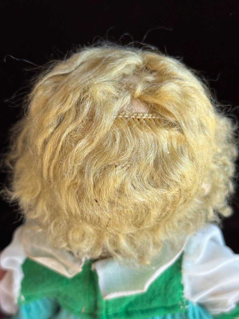 Vintage Italian 13” Lenci 70 (?) Felt Cloth Character Girl Doll