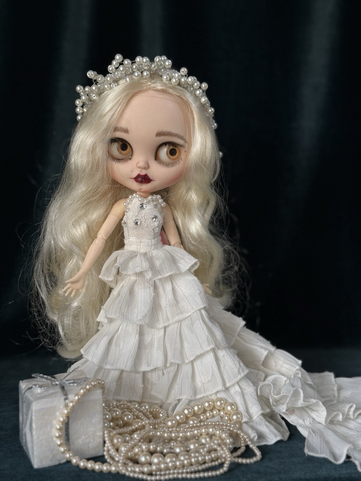 OOAK Custom Blythe 11” Artist BJD Bride Doll
