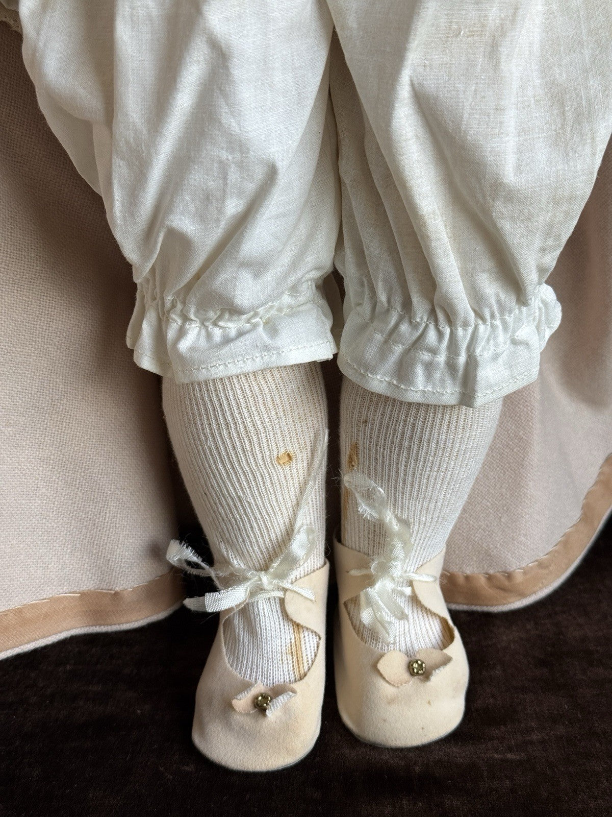Antique German 23” Hoffmeister/Bergmann (?) Bisque Head Doll