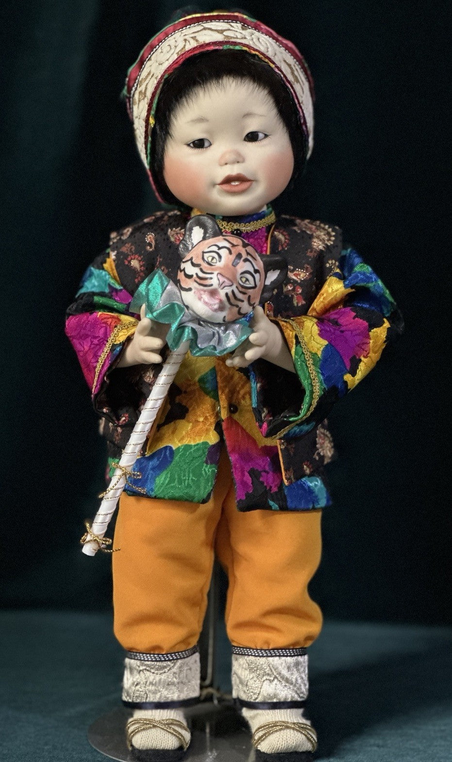 Artist Made Limited Edition of 250 Porcelain 14” Doll “Po-Sing” By Yolanda Bello