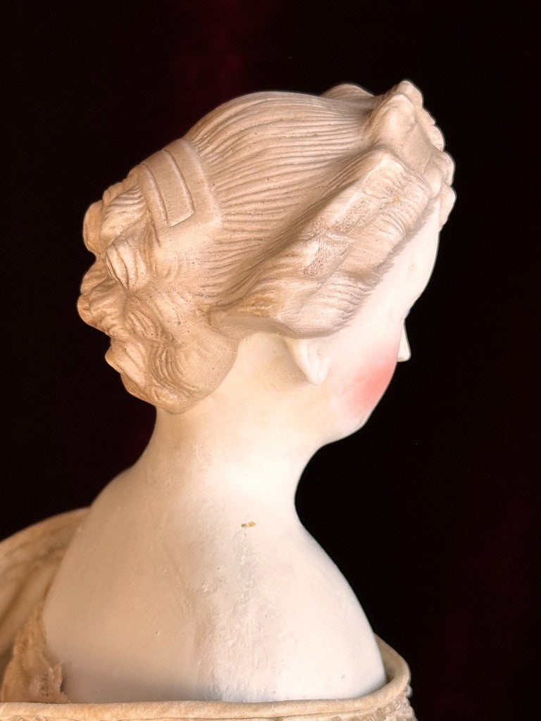 Antique German 18” Countess Dagmar Parian Bisque Head China Doll