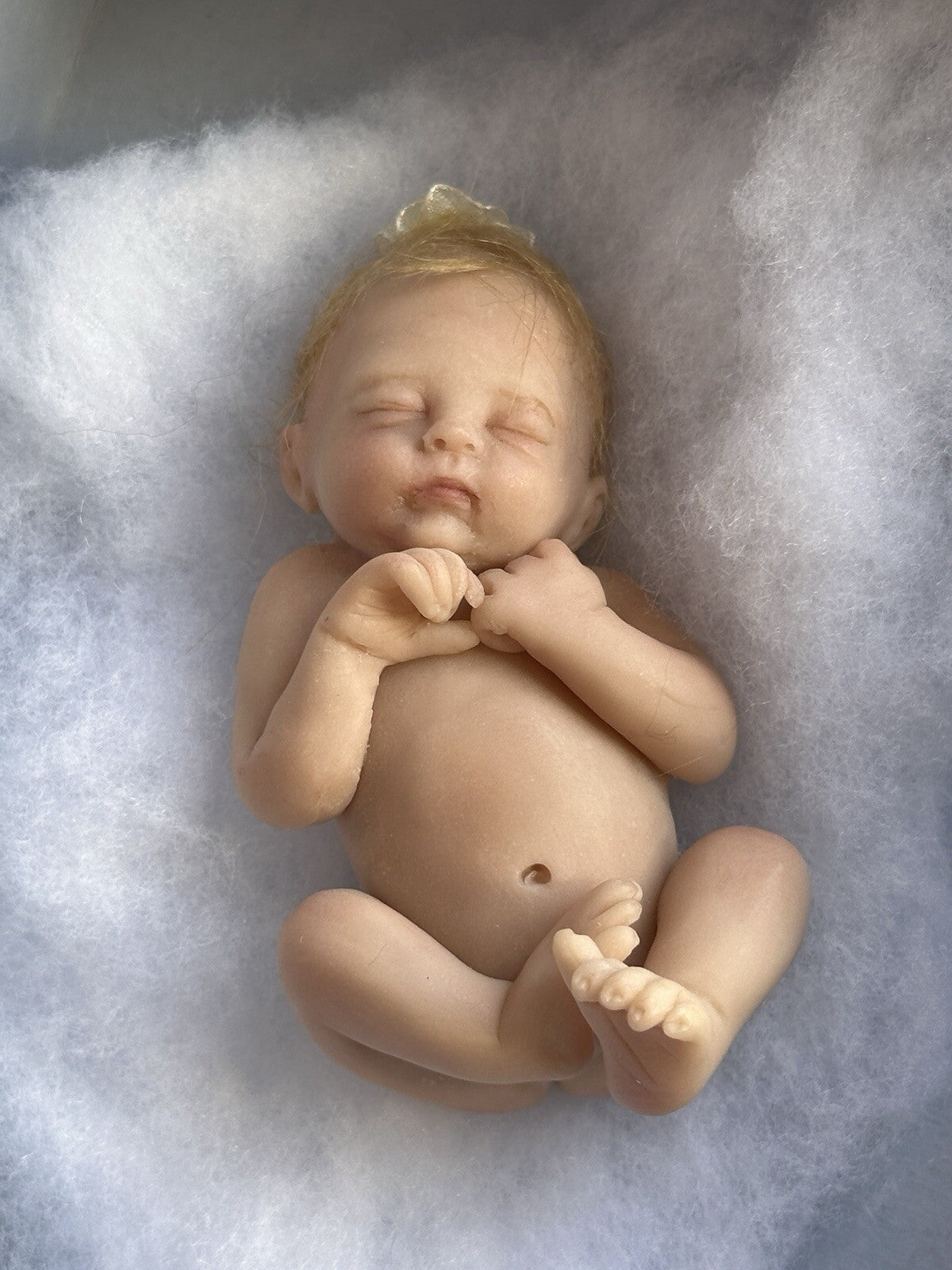 OOAK Miniature Polymer Reborn Laura Lee Wambach Baby Doll With COA and Box